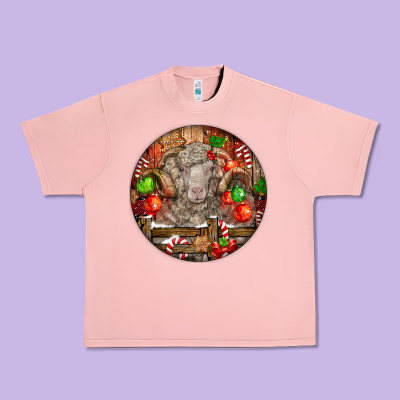 Christmas Merino Wool Sheep Urban Heavy Tee Designed By Lillyallendesigns