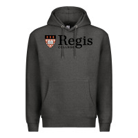Charcoal Heather regis college vectorized Premium Hoodie - linhVisuals