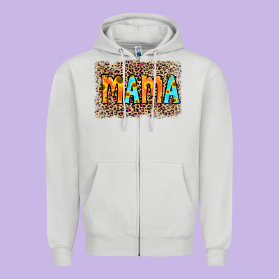 Leopard Sunflower Mama Zipper Hoodie Designed By Ranaportraitstore