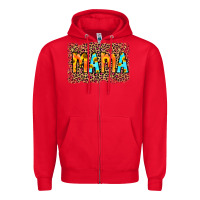 Red Leopard Sunflower Mama Zipper Hoodie - RanaPortraitStore