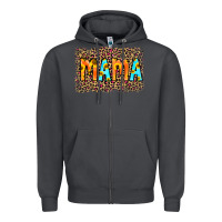 Smoke Leopard Sunflower Mama Zipper Hoodie - RanaPortraitStore