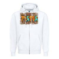 White Leopard Sunflower Mama Zipper Hoodie - RanaPortraitStore