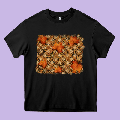 Autumn Leafe Backround Heavy Core Tee Designed By Ranaportraitstore