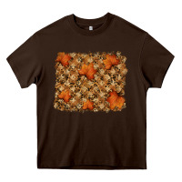 Chocolate Brown autumn leafe backround Heavy Core Tee - RanaPortraitStore