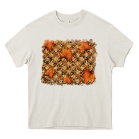 Cream autumn leafe backround Heavy Core Tee - RanaPortraitStore
