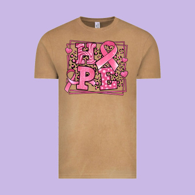 Hope Breast Cancer Awareness Ribbon Vintage Tee Designed By Lillyallendesigns
