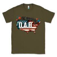 Army Green All american dad Classic Tee - FaDigitalArtStudio