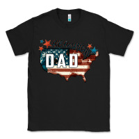 Black All american dad Classic Tee - FaDigitalArtStudio