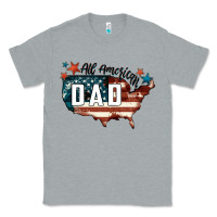 Heather Grey All american dad Classic Tee - FaDigitalArtStudio