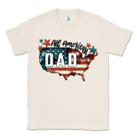 Natural All american dad Classic Tee - FaDigitalArtStudio