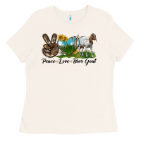 Bone peace love boer goat Ladies Tee - LillyAllenDesigns