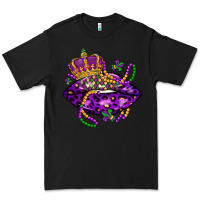 Black mardi gras lips Premium Tee - LillyAllenDesigns