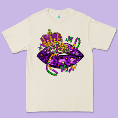 Mardi Gras Lips Premium Tee Designed By Lillyallendesigns