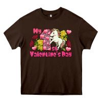 My First Valentine's Day Unicorn Heavy Core Tee | Teevron