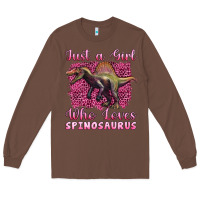 Chestnut just a girl who loves baby spinosaurus Long Sleeve Tee - Artiststas