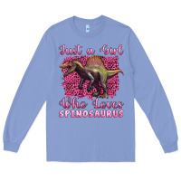 Colony Blue just a girl who loves baby spinosaurus Long Sleeve Tee - Artiststas
