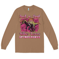 Toasted Coconut just a girl who loves baby spinosaurus Long Sleeve Tee - Artiststas