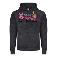 Vintage Black peace love hair Vintage Hoodie - BarkalooDesign