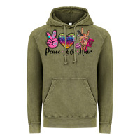 Vintage Olive peace love hair Vintage Hoodie - BarkalooDesign