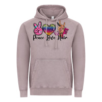 Vintage Zinc peace love hair Vintage Hoodie - BarkalooDesign