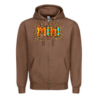Chestnut Leopard Sunflower Mimi Zipper Hoodie - RanaPortraitStore