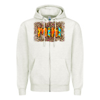 Oatmeal Heather Leopard Sunflower Mimi Zipper Hoodie - RanaPortraitStore
