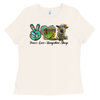 Bone Peace Love Hampshire Sheep Ladies Tee - LillyAllenDesigns
