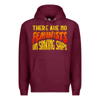 Burgundy anti feminist there are no feminists Premium Hoodie - linhVisuals