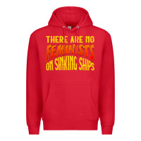 Red anti feminist there are no feminists Premium Hoodie - linhVisuals
