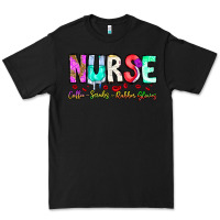 Black Nurse Coffee Scrubs Rubber Gloves Premium Tee - CowhideDigitalArt