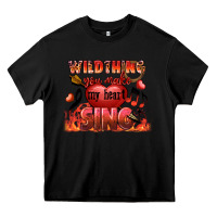 Black Valentine's Day Wild Thing You Make My Heart Sing Heavy Core Tee - FaDigitalArtStudio