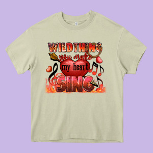 Valentine's Day Wild Thing You Make My Heart Sing Heavy Core Tee Designed By Fadigitalartstudio