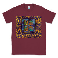 Burgundy Leopard mama Classic Tee - FaDigitalArtStudio