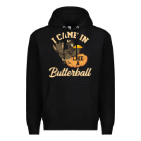 Black i came in like a butterball funny Premium Hoodie - linhVisuals