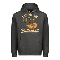 Charcoal Heather i came in like a butterball funny Premium Hoodie - linhVisuals