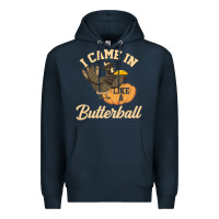 Navy i came in like a butterball funny Premium Hoodie - linhVisuals