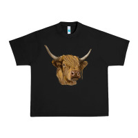 Black highland cow Urban Heavy Tee - RanaPortraitStore