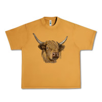 Peanut Butter highland cow Urban Heavy Tee - RanaPortraitStore