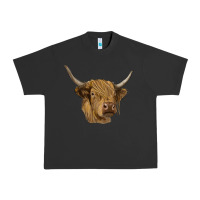Pigment Black highland cow Urban Heavy Tee - RanaPortraitStore