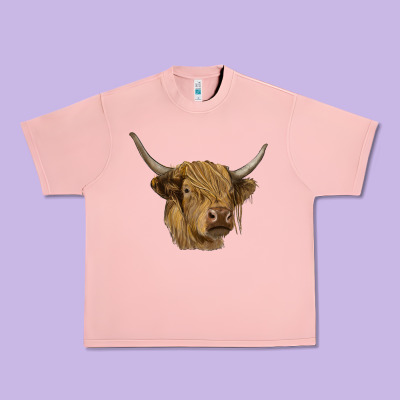 Highland Cow Urban Heavy Tee Designed By Ranaportraitstore