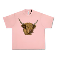 Salmon highland cow Urban Heavy Tee - RanaPortraitStore