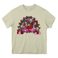 Mossy skull xoxo rainbow valentine's day Heavy Core Tee - FaDigitalArtStudio