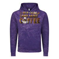 Cloud Purple keep calm and make coffee Vintage Hoodie - BarkalooDesign