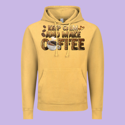 Keep Calm And Make Coffee Vintage Hoodie Designed By Barkaloodesign