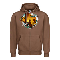 Chestnut Horsehide Texas Map Cowboys Flag Zipper Hoodie - RanaPortraitStore