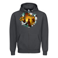 Smoke Horsehide Texas Map Cowboys Flag Zipper Hoodie - RanaPortraitStore