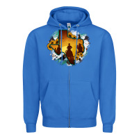 True Royal Horsehide Texas Map Cowboys Flag Zipper Hoodie - RanaPortraitStore