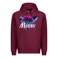 Burgundy miami beach souvenir vintage 80s Premium Hoodie - linhVisuals