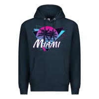 Navy miami beach souvenir vintage 80s Premium Hoodie - linhVisuals