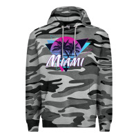 Slate Camo miami beach souvenir vintage 80s Premium Hoodie - linhVisuals
